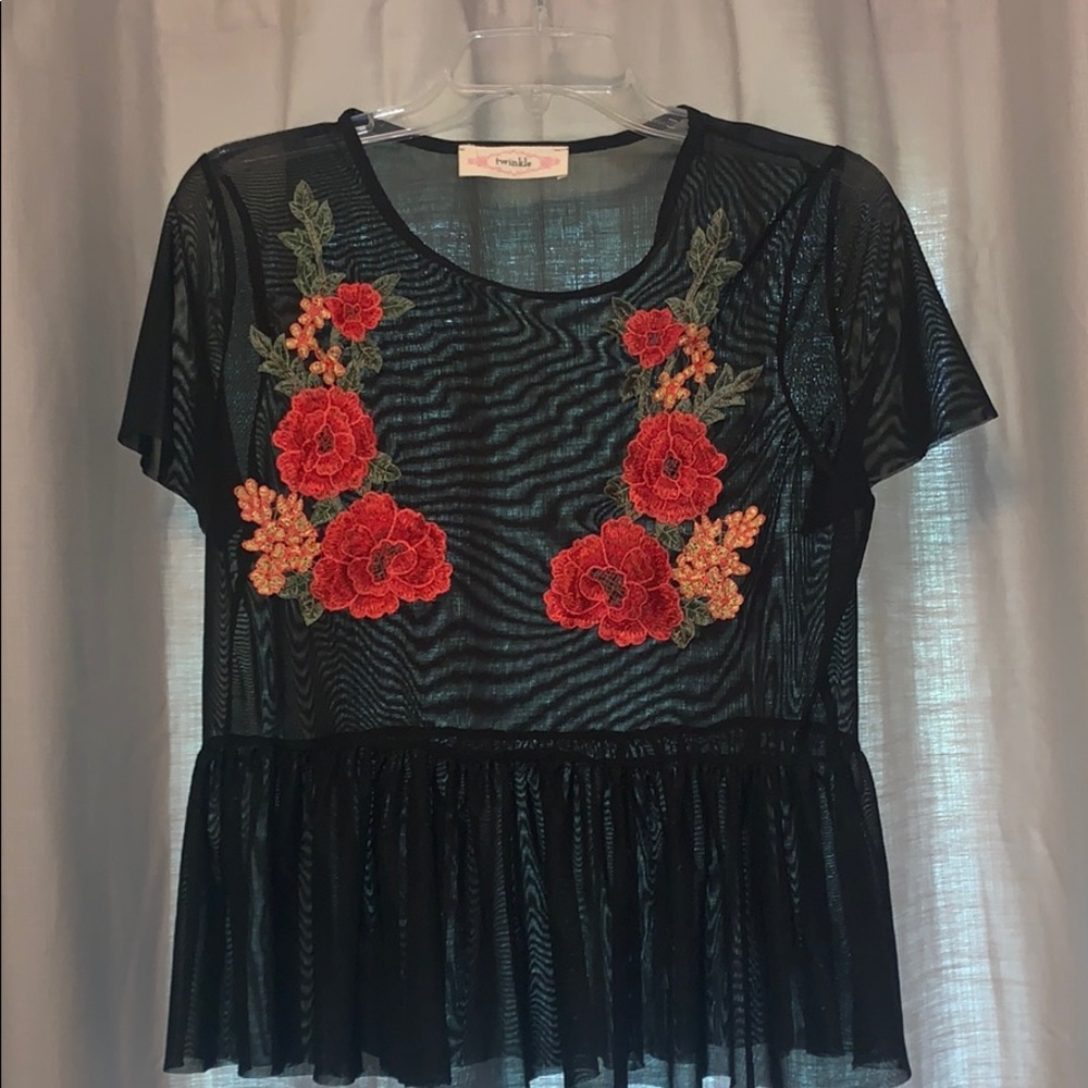 Mesh Appliqué Top